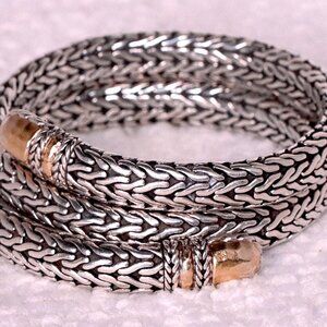 John Hardy Silver and Gold coil bracelet.